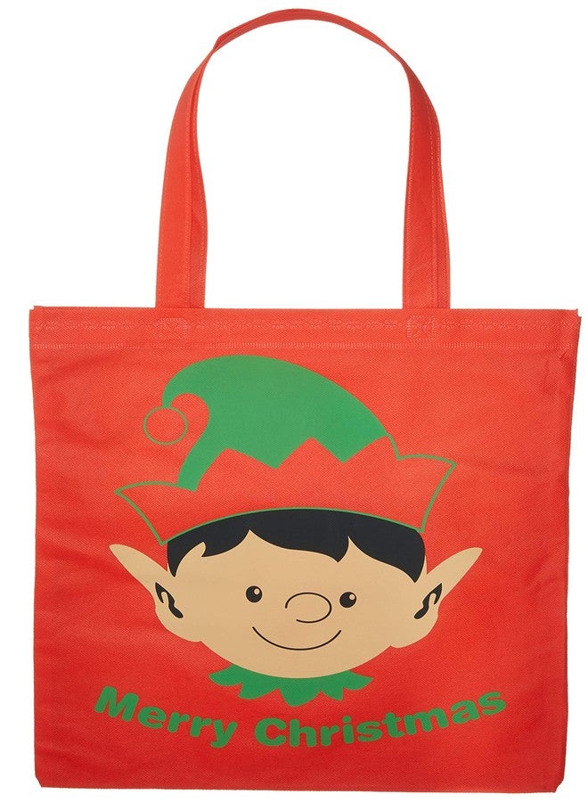 Funiverse Bulk 24 Christmas Reusable Non-Woven Tote Gift or Shopping Bag Assortment - Large with Long Loop Handles - Image 3